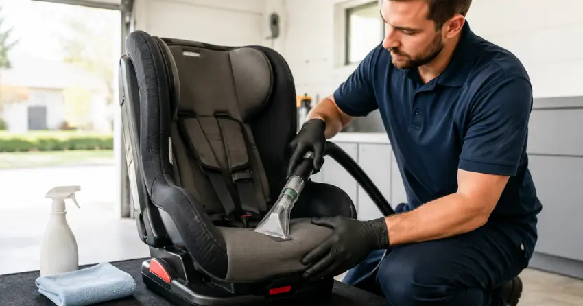 car seat cleaning professional safe baby-friendly process in Ajax