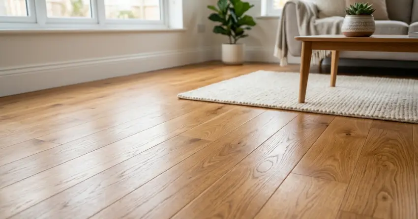 hardwood floor cleaning result close-up in Applecroft, Ajax