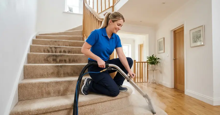 staircase and hallway traffic lane cleaning in Ajax