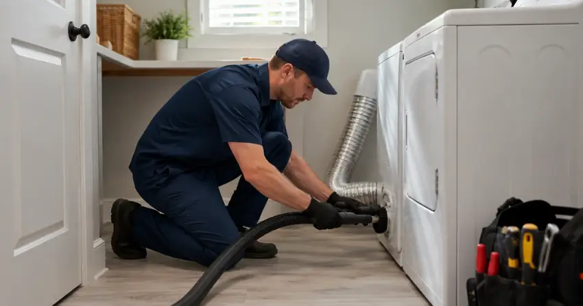 laundry room vent cleaning dryer duct service in Ajax