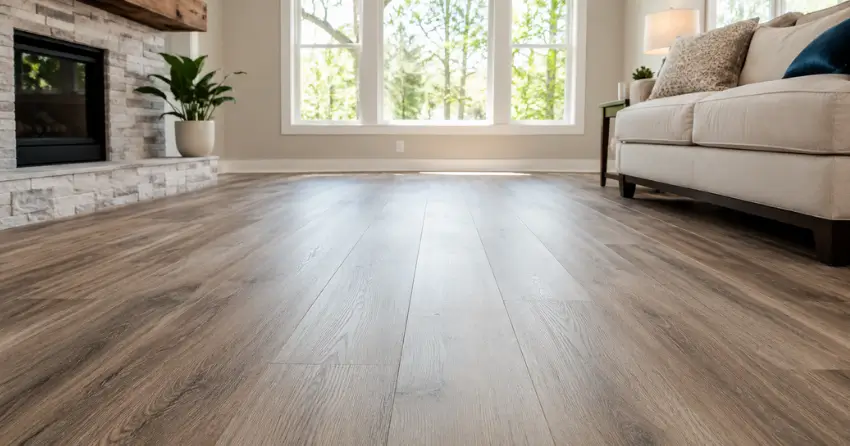 luxury vinyl plank floor after professional deep cleaning Audley South, Ajax