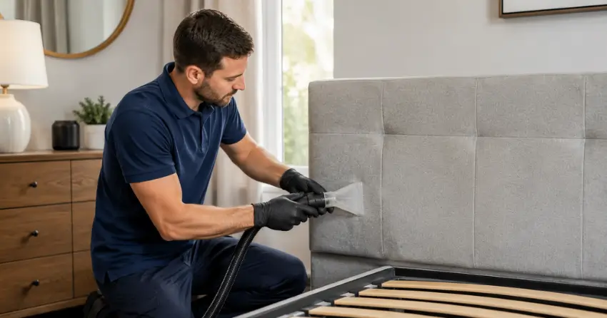 bed frame upholstery cleaning service in Ajax